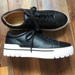 J/SLIDES Eve Platform Black Sneakers